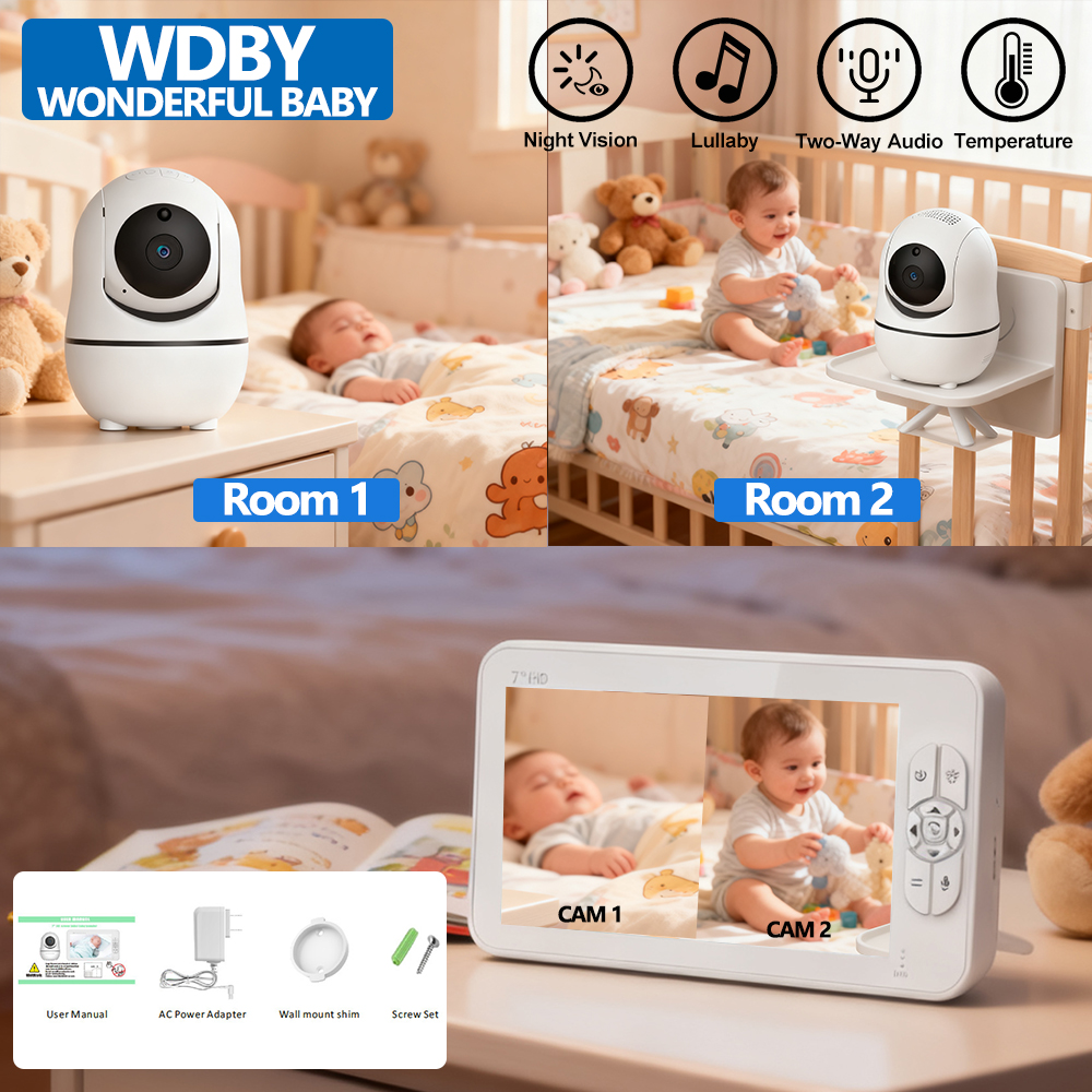 Audio Hd Music - 7.0 Inch HD Video Baby Monitor