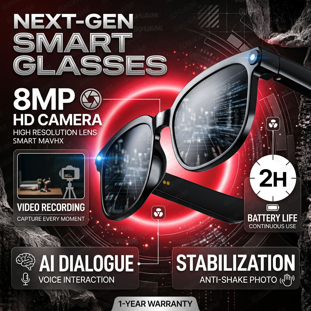 Wireless Smart Camera Glasses  - Audio Hd Music avaliação e preço