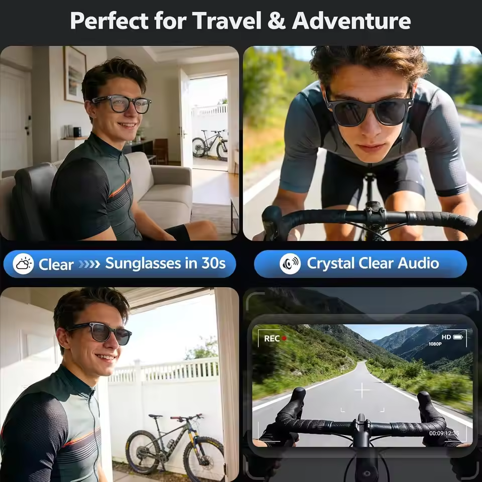 Wireless Smart Camera Glasses  - Audio Hd Music avaliação e preço