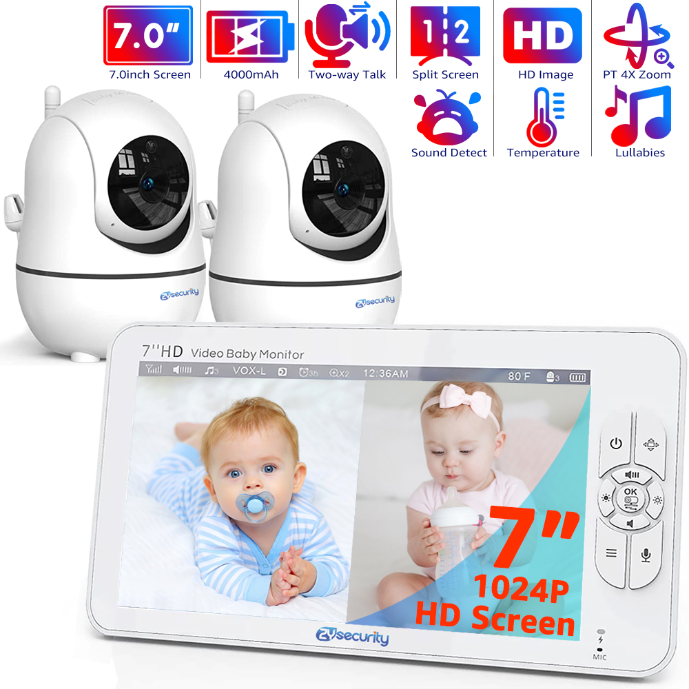 7.0 inch Video Baby Monitor HD - Audio Hd Music avaliação e preço
