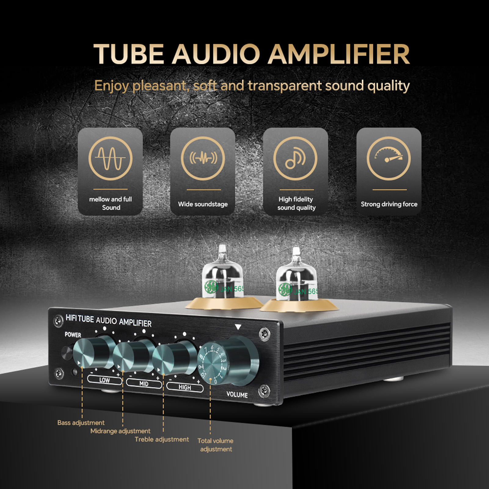 Audio HiFi Vacuum Tube 3-Band  - Mp3 Audio Music Youtube avaliação e preço