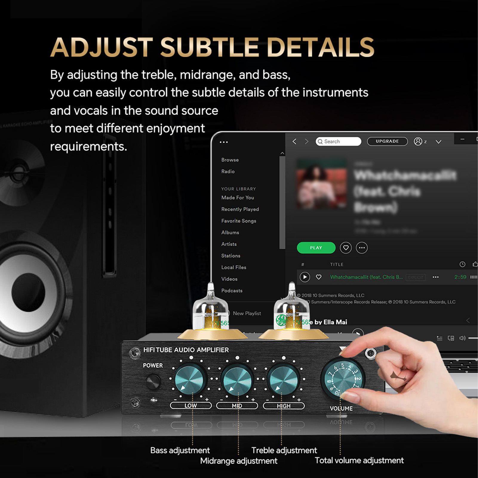 Audio HiFi Vacuum Tube 3-Band  - Mp3 Audio Music Youtube avaliação e preço