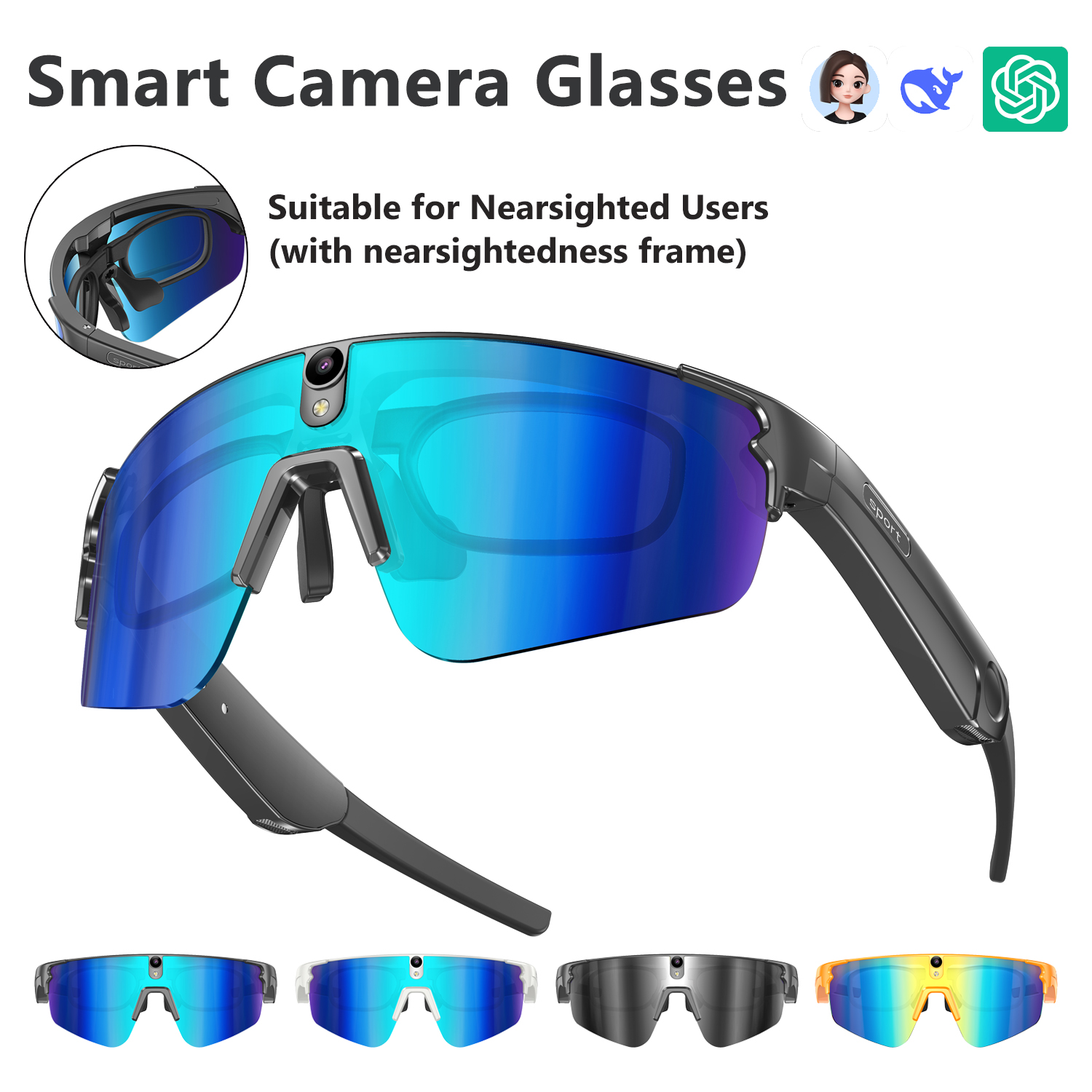 L805 AI Smart Glasses With 800 - Audio Hd Music avaliação e preço