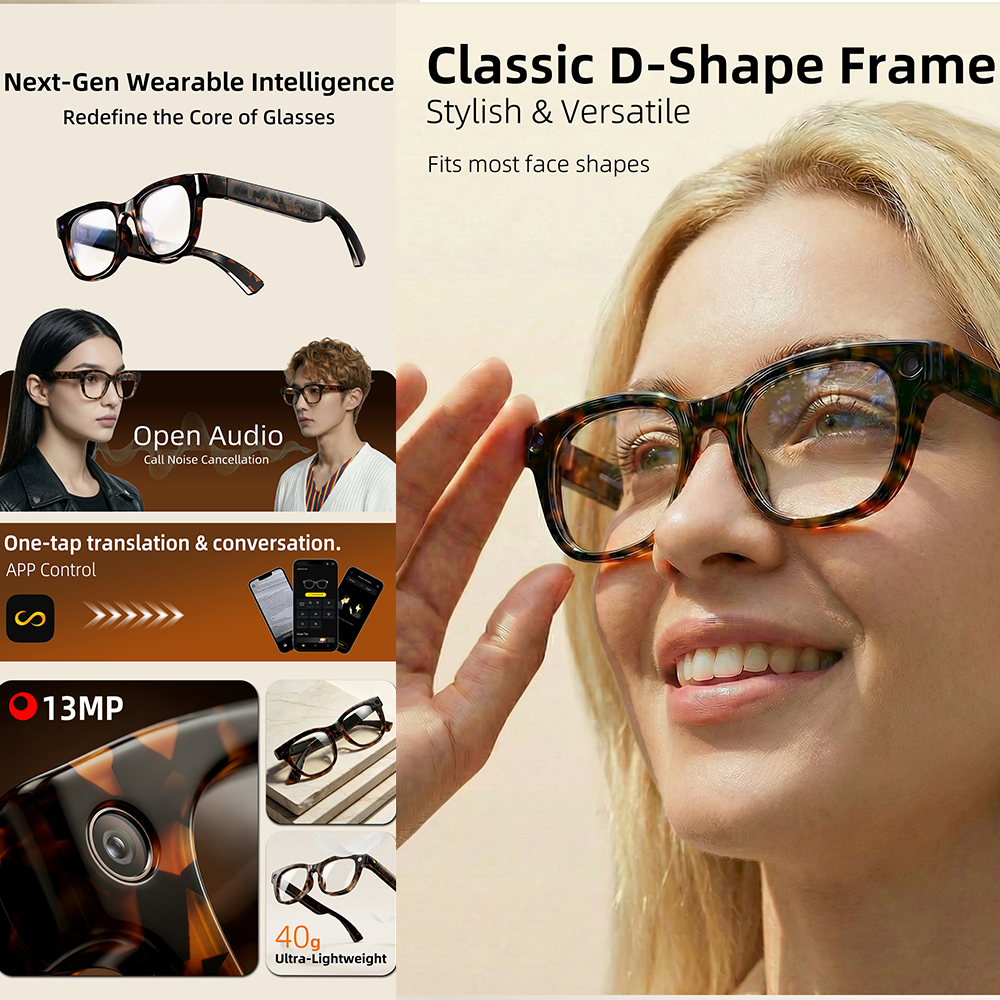 G600 Pro AI Smart Glasses 13MP - Audio Hd Music avaliação e preço