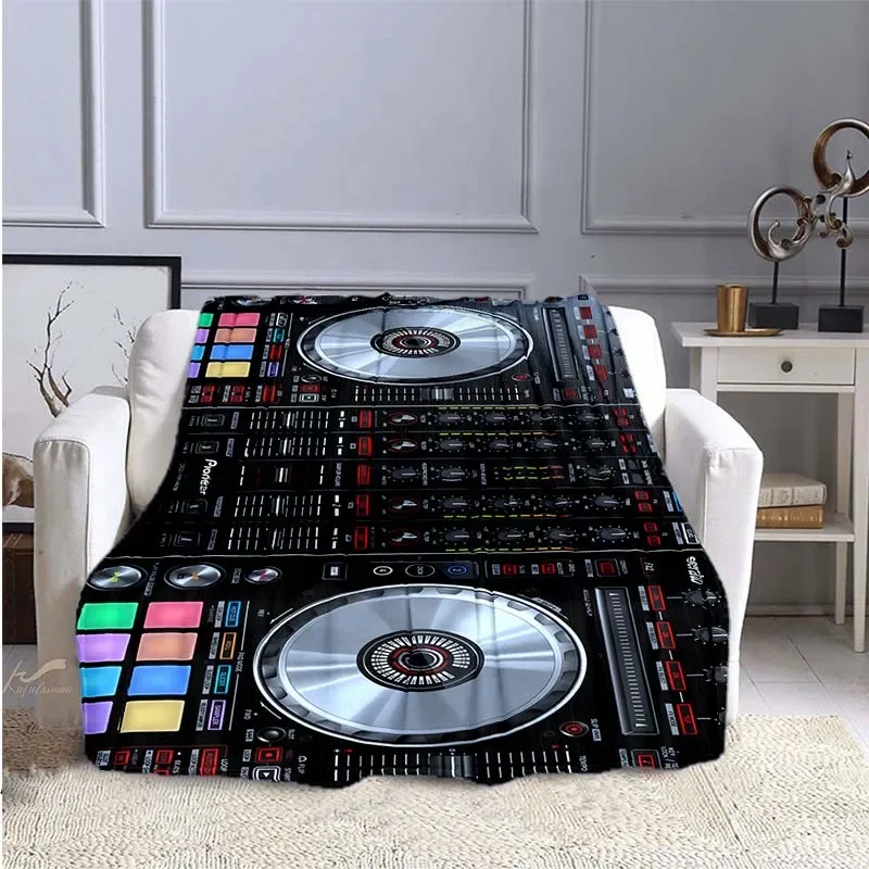 Music DJ Flannel Throw Blanket - Audio Music King avaliação e preço