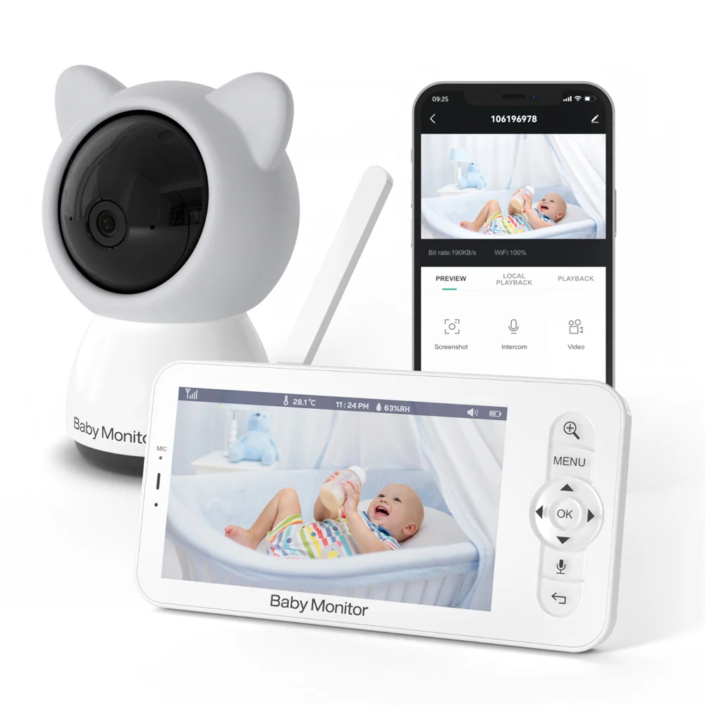 Babystar 5 Inch Wifi Baby Moni - Audio Hd Music avaliação e preço
