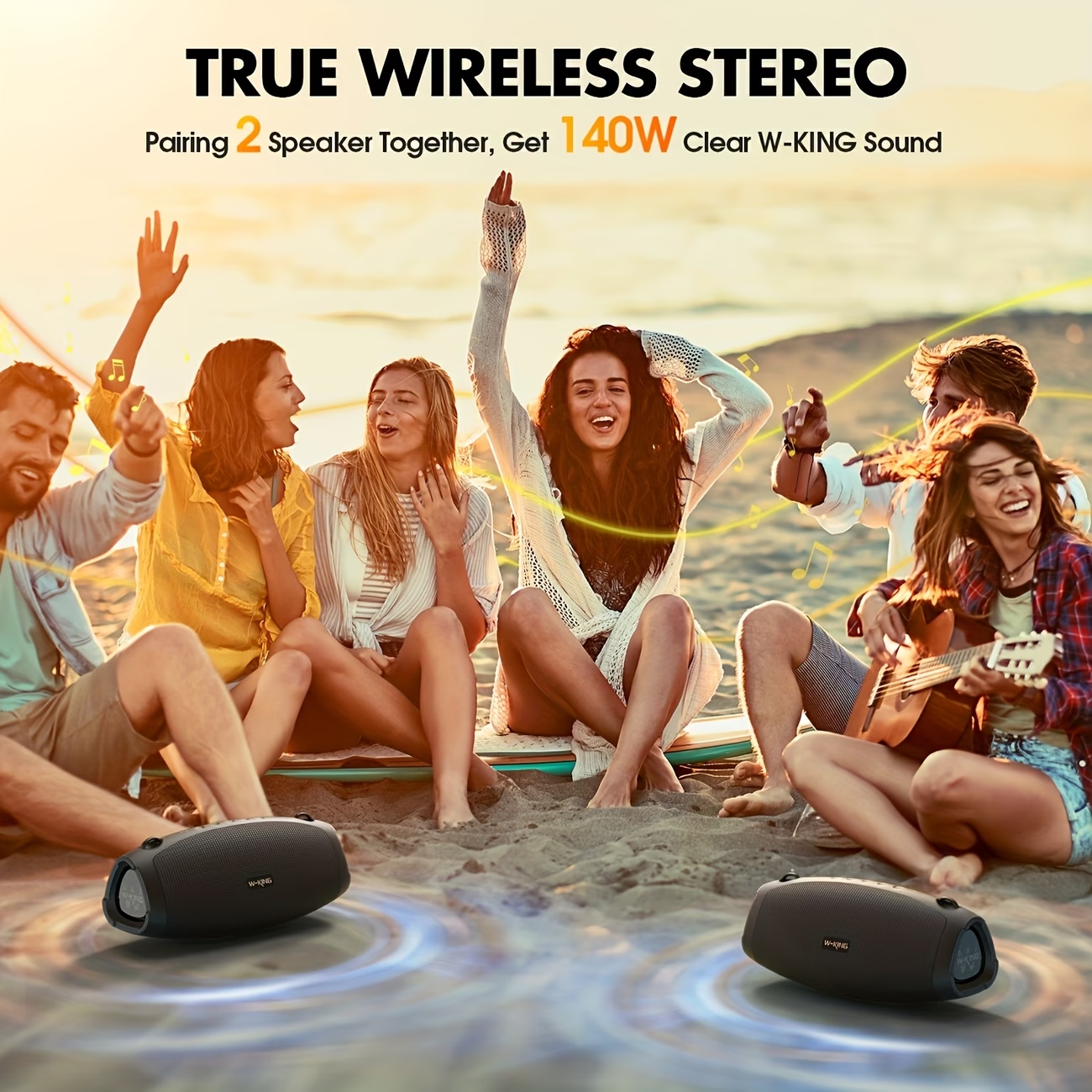 W-KING 120W Max Loud Wireless  - Audio Music King avaliação e preço