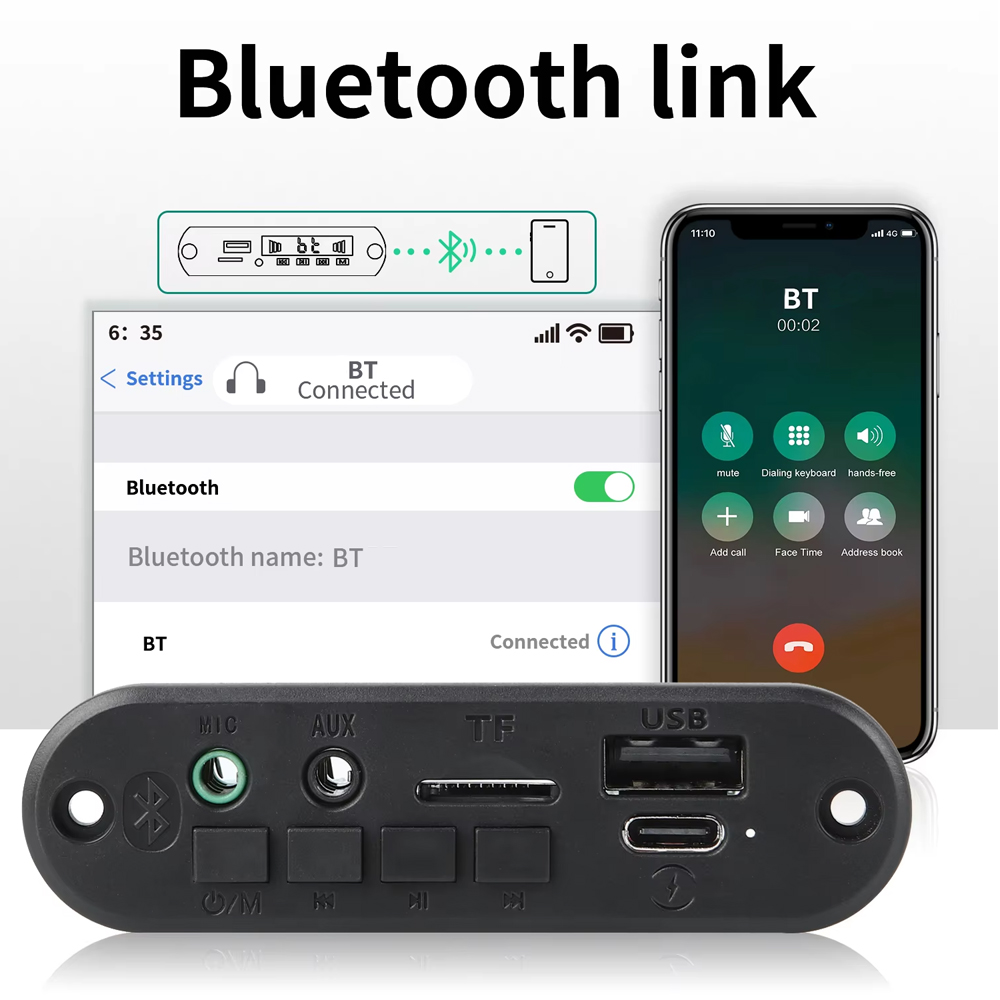 KEBIDU Bluetooth 5.0 MP3 WAV D - Audio Music Play avaliação e preço