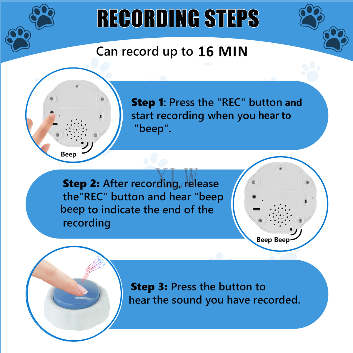 Voice Recording Button,16MB US - Audio Music Free Download avaliação e preço