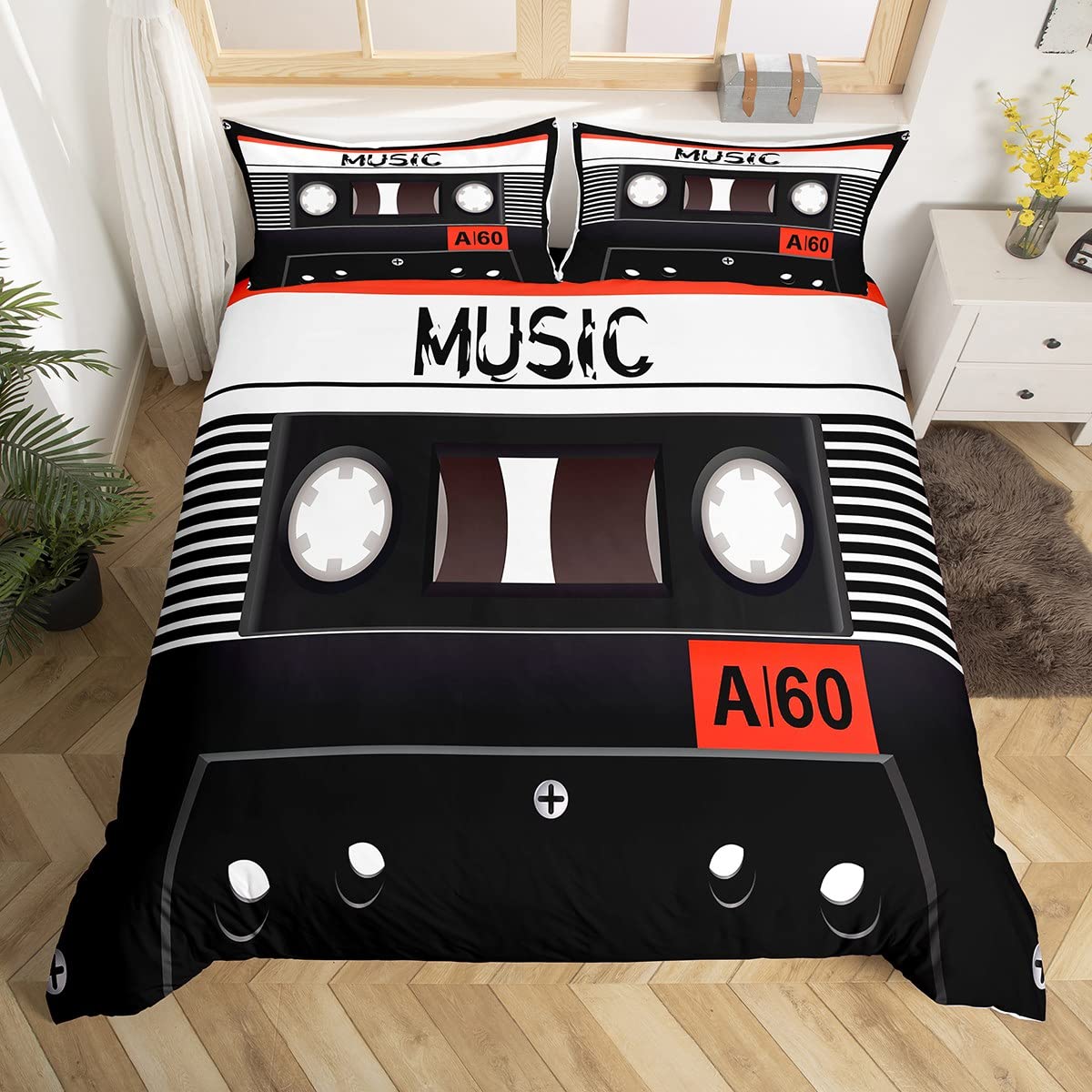 Colorful Music Cassettes Duvet - Audio Music King avaliação e preço